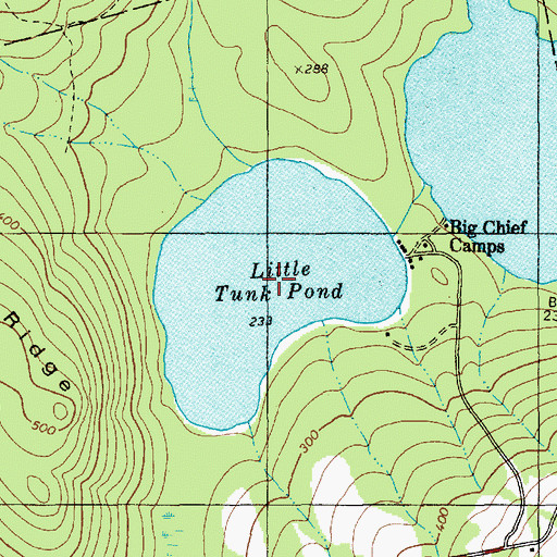 Topographic Map of Little Tunk Pond, ME
