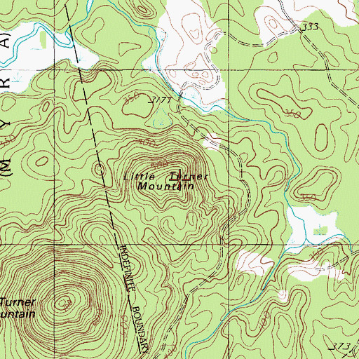 Topographic Map of Little Turner Mountain, ME