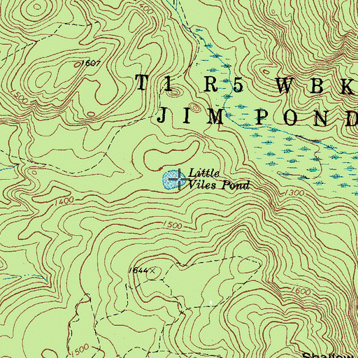 Topographic Map of Little Viles Pond, ME