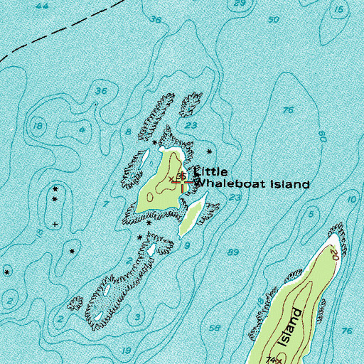 Topographic Map of Little Whaleboat Island, ME