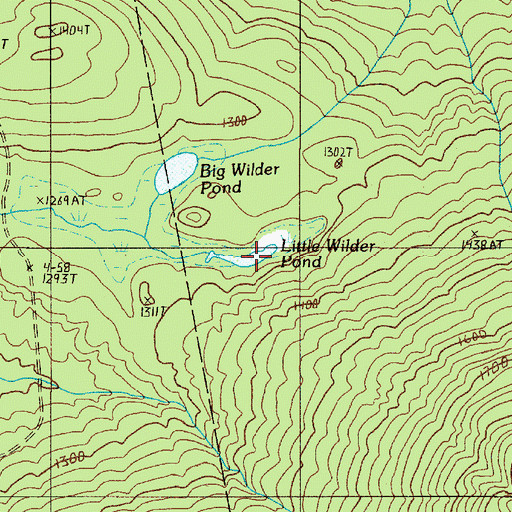 Topographic Map of Little Wilder Pond, ME