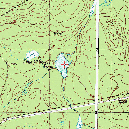 Topographic Map of Little Wilson Hill Pond, ME
