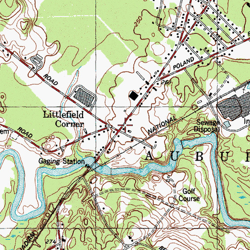 Topographic Map of Littlefield Corner, ME