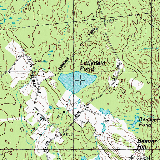 Topographic Map of Littlefield Pond, ME
