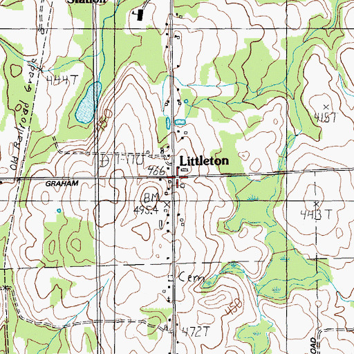 Topographic Map of Littleton, ME