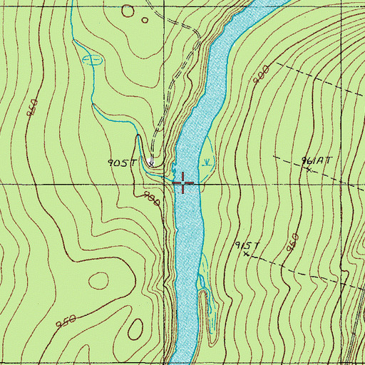 Topographic Map of Lizotte Brook, ME