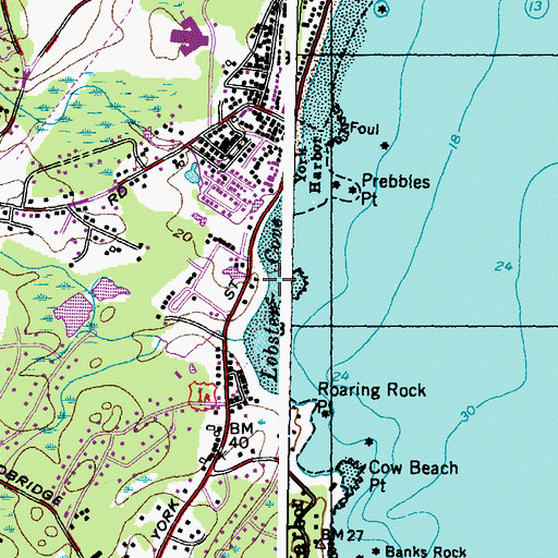 Topographic Map of Lobster Cove, ME