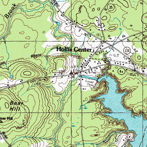 Topographic Map of Locke Brook, ME