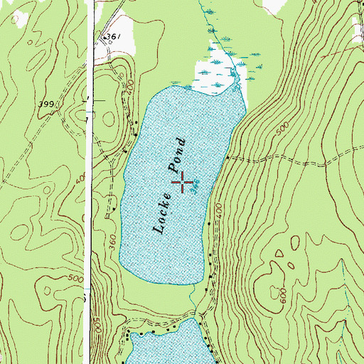 Topographic Map of Locke Pond, ME