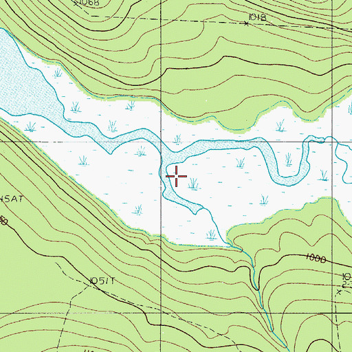 Topographic Map of Logan Brook, ME