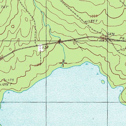 Topographic Map of Logan Brook, ME