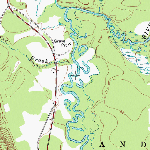 Topographic Map of Lone Brook, ME