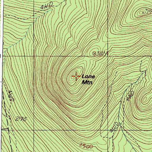 Topographic Map of Lone Mountain, ME