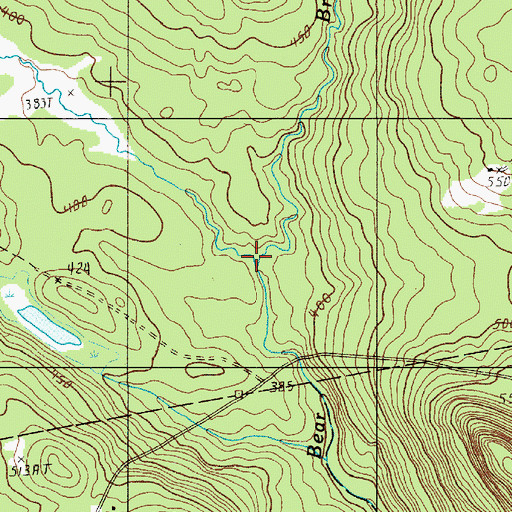 Topographic Map of Long Bog Brook, ME