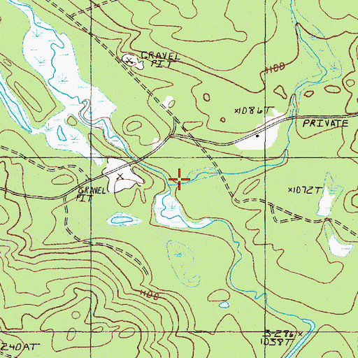 Topographic Map of Long Brook, ME