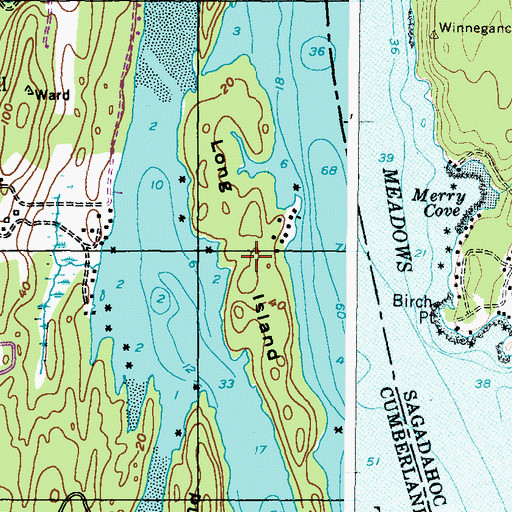 Topographic Map of Long Island, ME