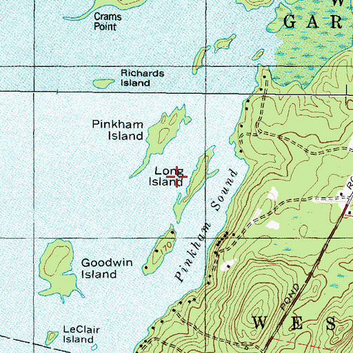 Topographic Map of Long Island, ME