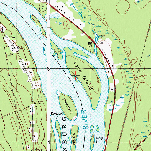 Topographic Map of Long Island, ME