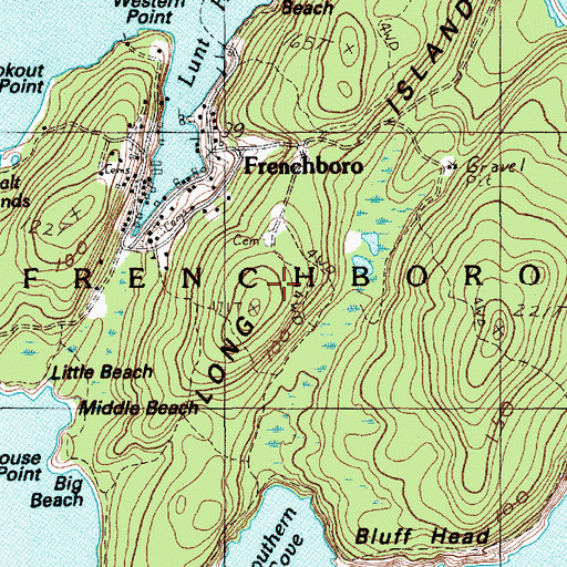Topographic Map of Long Island, ME