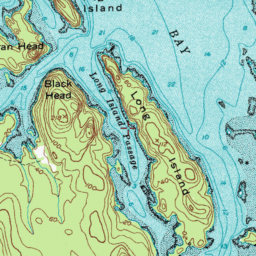 Topographic Map of Long Island Passage, ME