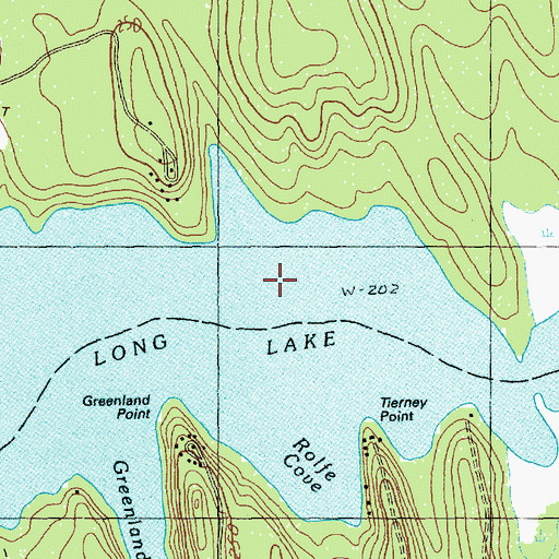 Topographic Map of Long Lake, ME