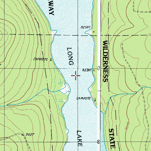 Topographic Map of Long Lake, ME