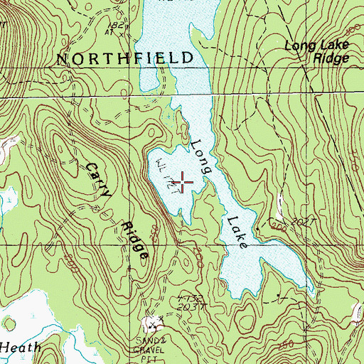 Topographic Map of Long Lake, ME