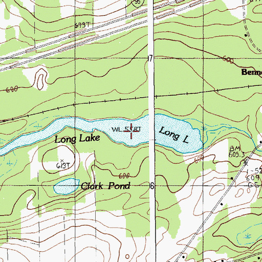 Topographic Map of Long Lake, ME