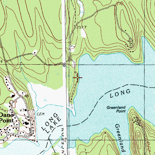 Topographic Map of Long Lake Campground, ME
