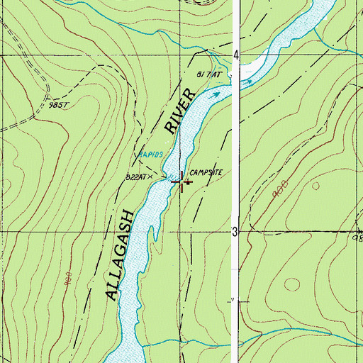 Topographic Map of Long Lake Dam, ME