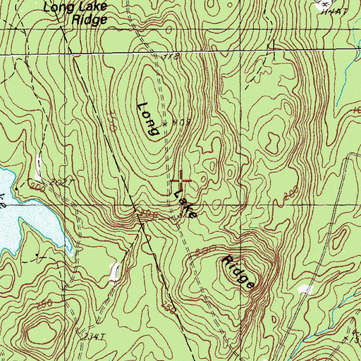 Topographic Map of Long Lake Ridge, ME