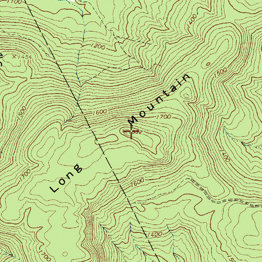 Topographic Map of Long Mountain, ME