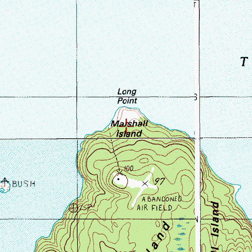 Topographic Map of Long Point, ME
