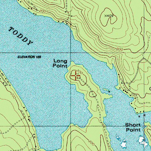Topographic Map of Long Point, ME