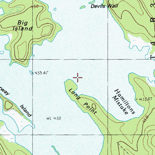 Topographic Map of Long Point, ME