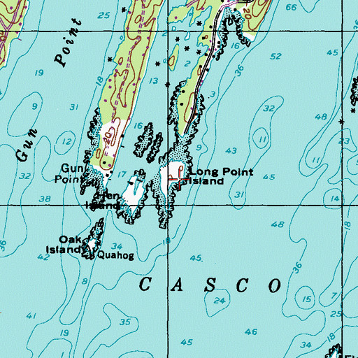 Topographic Map of Long Point Island, ME