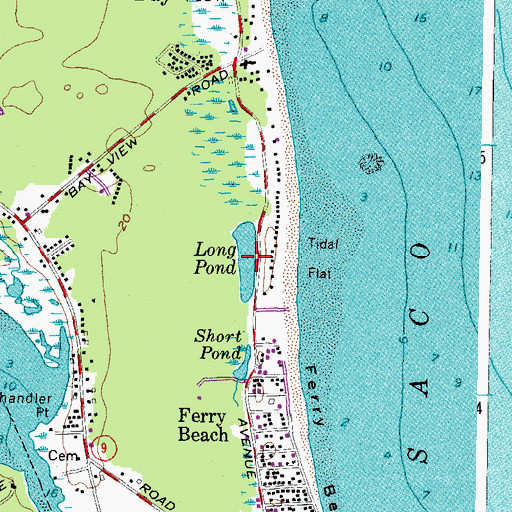 Topographic Map of Long Pond, ME