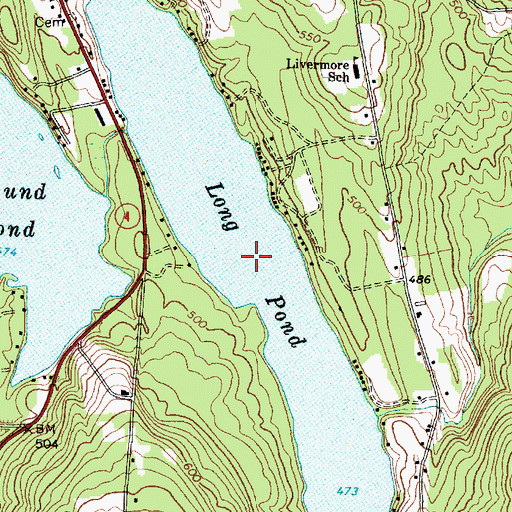 Topographic Map of Long Pond, ME