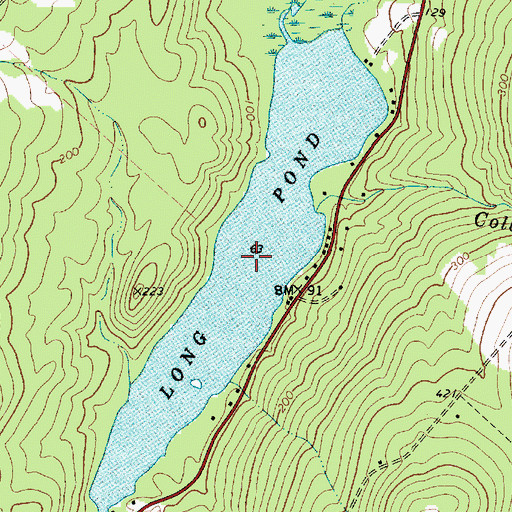 Topographic Map of Long Pond, ME
