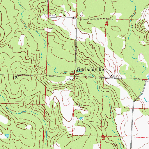 Topographic Map of Garlandville, AR