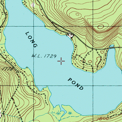Topographic Map of Long Pond, ME