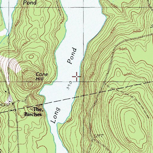 Topographic Map of Long Pond, ME