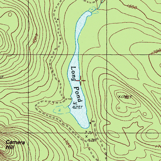 Topographic Map of Long Pond, ME