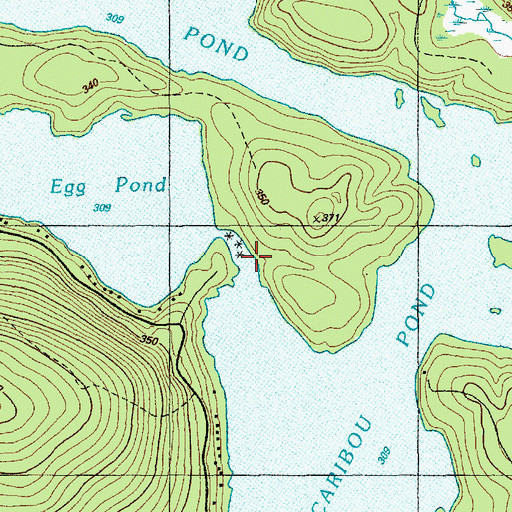 Topographic Map of Long Pond, ME