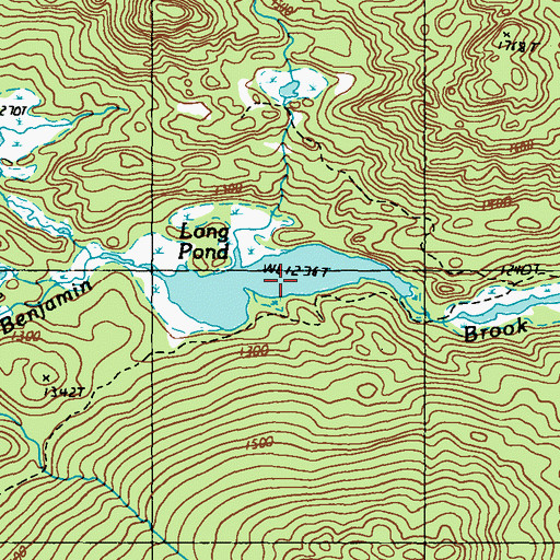 Topographic Map of Long Pond, ME