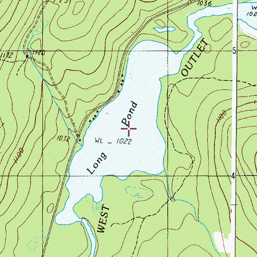 Topographic Map of Long Pond, ME