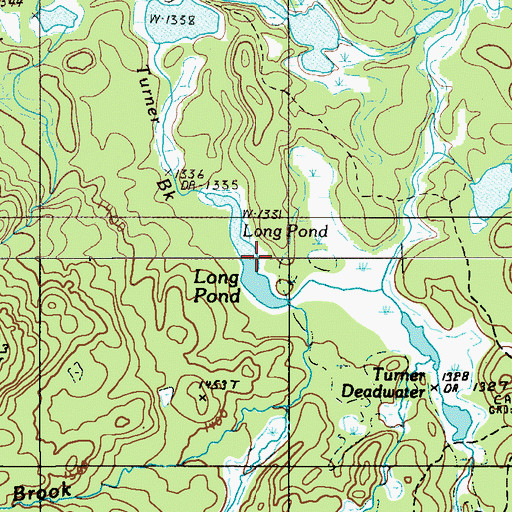 Topographic Map of Long Pond, ME