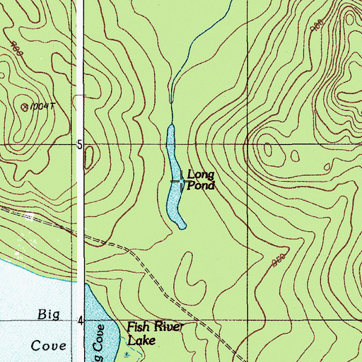 Topographic Map of Long Pond, ME