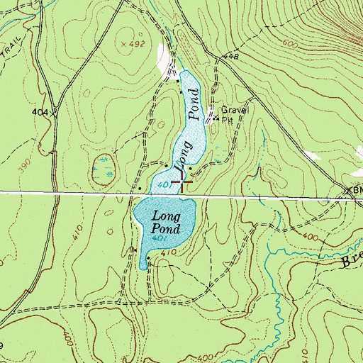 Topographic Map of Long Pond, ME
