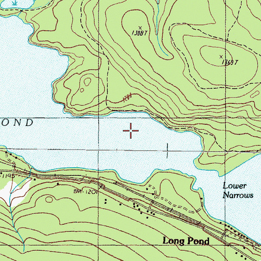 Topographic Map of Long Pond, ME
